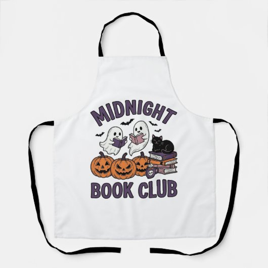 Midnight Book Club Halloween leesontwerp_1 Schort (Voorkant)