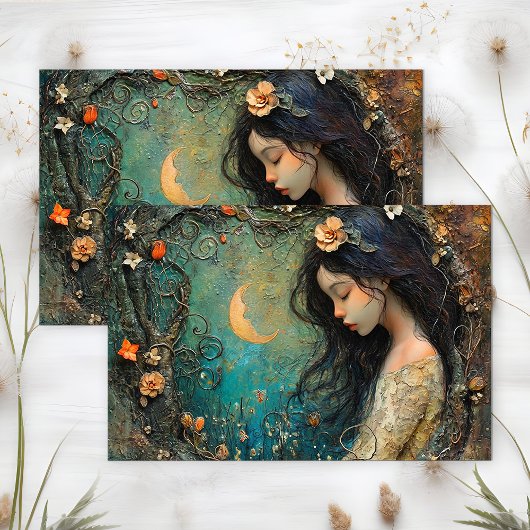 MIDNIGHT BOSHEKS FEËN DECOUPAGE TISSUEPAPIER