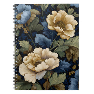 Midnight Botanica — Elegante Bloemen Notitieboek