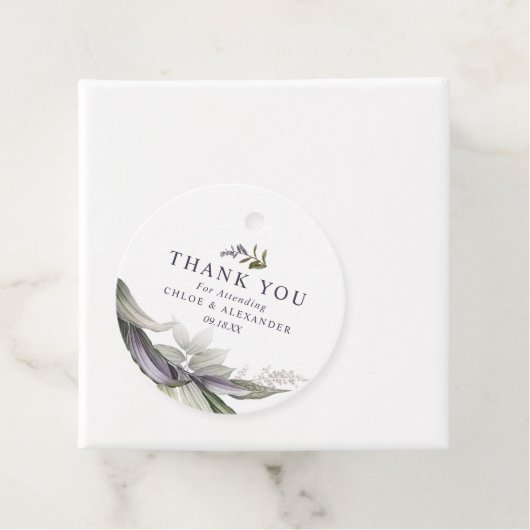 Midnight Botanical Bedankjes Labels (In situ)