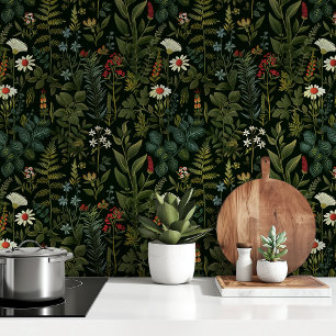 Midnight Botanical Garden Behang