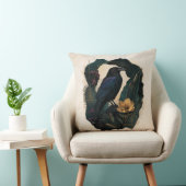 Midnight Botanical Raven Kussen (Stoel)