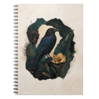 Midnight Botanical Raven Notitieboek
