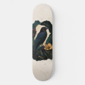 Midnight Botanical Raven Persoonlijk Skateboard (Voorkant)