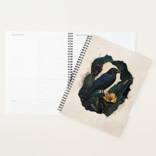 Midnight Botanical Raven Planner (Display)