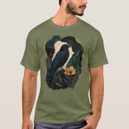 Midnight Botanical Raven T-shirt