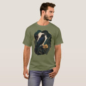 Midnight Botanical Raven T-shirt (Voorkant volledig)