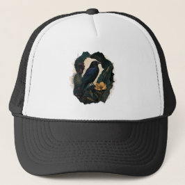 Midnight Botanical Raven Trucker Pet