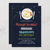 Midnight Breakfast party-uitnodiging Kaart (Voorkant / Achterkant)