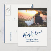 Midnight Breeze - Trouwfoto Dank u Briefkaart (Voorkant / Achterkant)