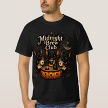 Midnight Brew Club T-shirt heren Halloween T-shirt