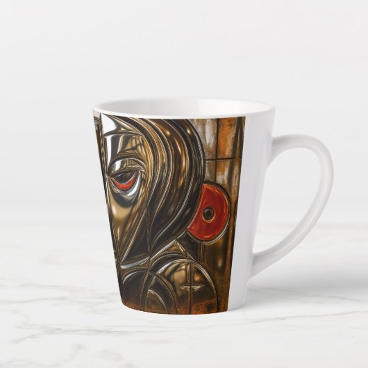 Midnight Bronze Muse Metal Latte Mok (Rechts)