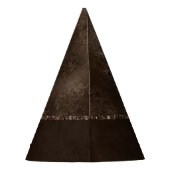 Midnight Bronze Romance | Satiny Grunge Damask Feesthoedjes (Achterkant)
