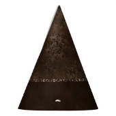 Midnight Bronze Romance | Satiny Grunge Damask Feesthoedjes (Links)