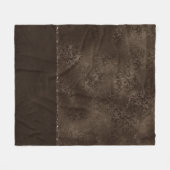 Midnight Bronze Romance | Satiny Grunge Damask Fleece Deken (Voorkant (Horizontaal))