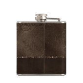 Midnight Bronze Romance | Satiny Grunge Damask Heupfles (Achterkant)