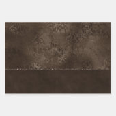 Midnight Bronze Romance | Satiny Grunge Damask Inpakpapier Vel (Voorkant 2)