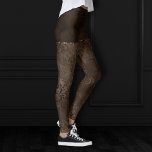 Midnight Bronze Romance | Satiny Grunge Damask Leggings<br><div class="desc">Rijke verfijnde jaren 90 stijl grunge is allemaal opgegroeid met deze edgy distressed satijn roos damast, luxe fluweel, en faux glitter trim in een dramatische donkere humeur juweel toon en schemerige tint palet. Deze unisex mixed medium abstracte textuur uit de jaren 90 voegt de perfecte pop van kleur en persoonlijke...</div>