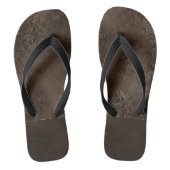 Midnight Bronze Romance | Satiny Grunge Damask Teenslippers (Voetbed)