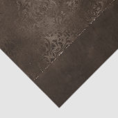 Midnight Bronze Romance | Satiny Grunge Damask Tissuepapier (Detail)