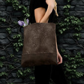 Midnight Bronze Romance | Satiny Grunge Damask Tote Bag