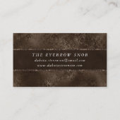 Midnight Bronze Romance | Satiny Grunge Damask Visitekaartje (Achterkant)