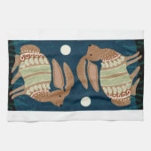 Midnight Bunny Kitchen Tea Towel Theedoek (Horizontaal)