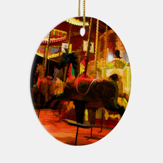 Midnight Carousel Ride Keramisch Ornament (Rechts)