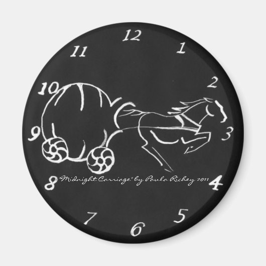 Midnight Carriage zwart Magnet (Voorkant)