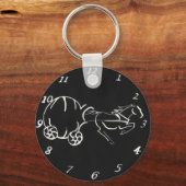 Midnight Carriage zwarte Sleutelhanger (Voorkant)