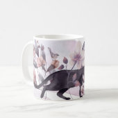 Midnight Cat en Full Moon Coffee Mok (Voorkant links)