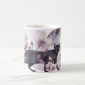 Midnight Cat en Full Moon Coffee Mok (Center)