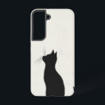 Midnight Cat Silhouette Telefoonhoesje Samsung Galaxy Hoesje<br><div class="desc">Een zwarte kat staart in het onbekende,  weergegeven in een strak silhouet dat mysterie en elegantie toevoegt aan uw apparaat.</div>