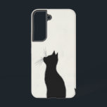 Midnight Cat Silhouette Telefoonhoesje Samsung Galaxy Hoesje<br><div class="desc">Een zwarte kat staart in het onbekende,  weergegeven in een strak silhouet dat mysterie en elegantie toevoegt aan uw apparaat.</div>