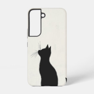 Midnight Cat Silhouette Telefoonhoesje Samsung Galaxy Hoesje