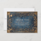 Midnight Celestial Baroque Wedding Bedankkaart (Voorkant)