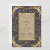 Midnight Celestial Baroque Wedding Kaart (Voorkant)