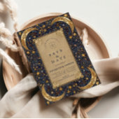 Midnight Celestial Baroque Wedding Save The Date