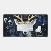 Midnight Celestial Floral Gothic Deer  Bureaumat (Keyboard & Muis)