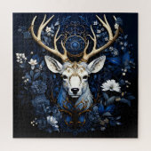 Midnight Celestial Floral Gothic Deer  Legpuzzel (Verticaal)