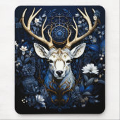 Midnight Celestial Floral Gothic Deer  Muismat (Voorkant)