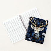 Midnight Celestial Floral Gothic Deer  Notitieboek (Binnen)
