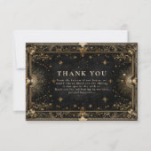 Midnight Celestial Luxe Wedding Bedankkaart (Voorkant)