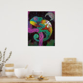 Midnight Chameleon Poster (Keuken)