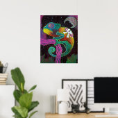 Midnight Chameleon Poster (Thuiskantoor)