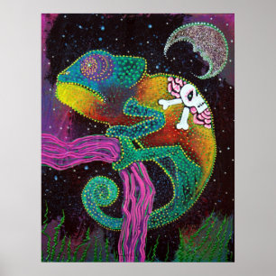 Midnight Chameleon Poster