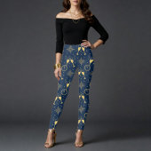 Midnight Champagne Toast New Year's Eve Leggings