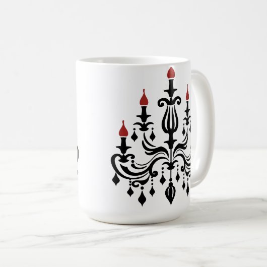 Midnight Chandelier – simple, moody, and evocative Koffiemok (Voorkant rechts)