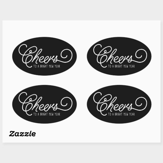 Midnight Cheers Ovale Sticker (Vel)