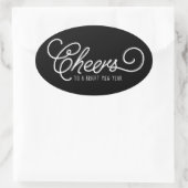 Midnight Cheers Ovale Sticker (Tas)